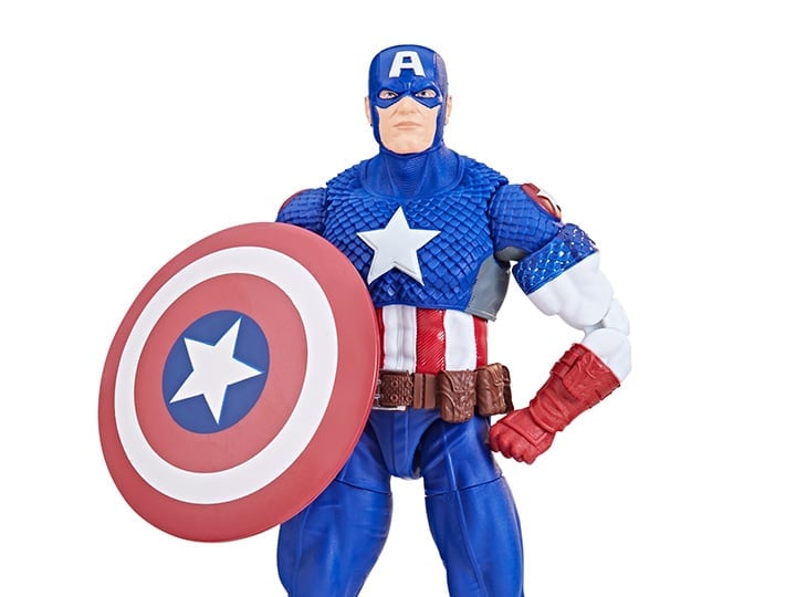 The Avengers (Classic Comic) Marvel Legends Ultimate Captain America Action Figure (Puff Adder BAF) Gallery Image 1