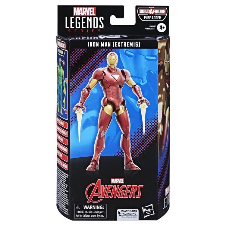 The Avengers (Classic Comic) Marvel Legends Iron Man (Extremis) Action Figure (Puff Adder BAF) Gallery Image 6