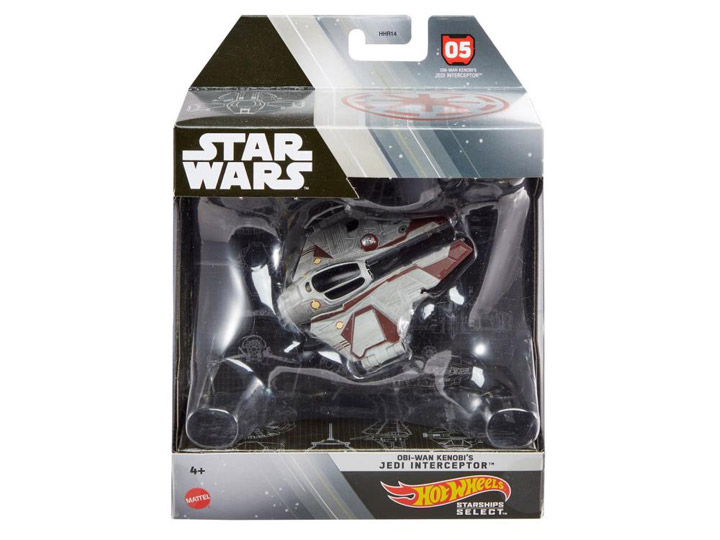 Star Wars Hot Wheels Starships Select Obi-Wan Kenobi's Jedi Interceptor Gallery Image 1