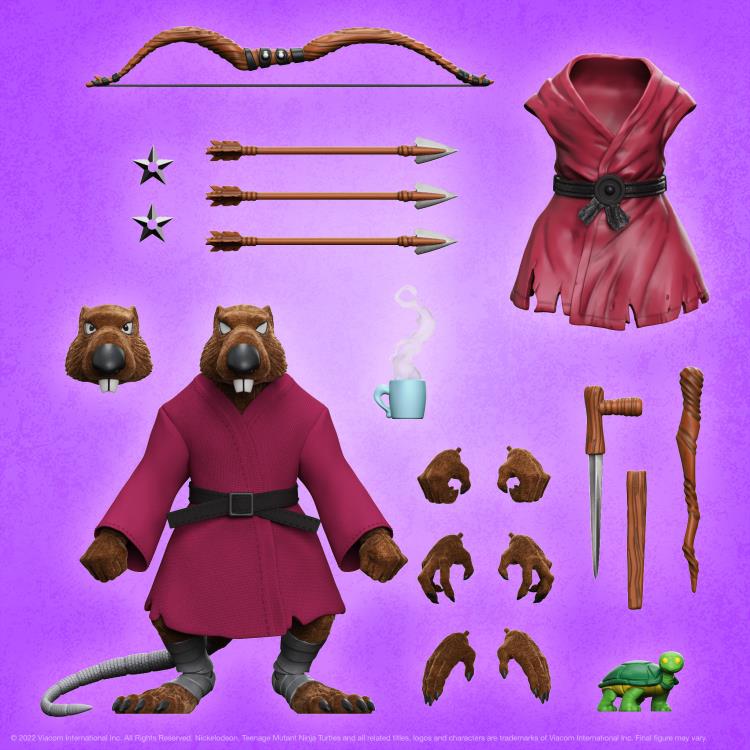 Teenage Mutant Ninja Turtles ULTIMATES! Splinter (Flocked) Action Figure Gallery Image 4
