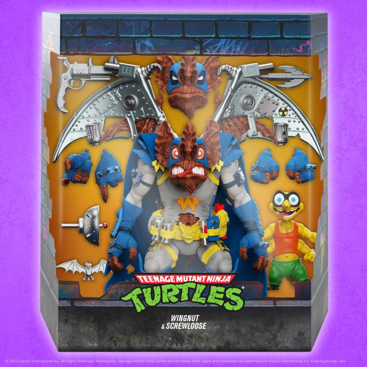 Teenage Mutant Ninja Turtles ULTIMATES! Wingnut & Screwloose Action Figure Set Gallery Image 5