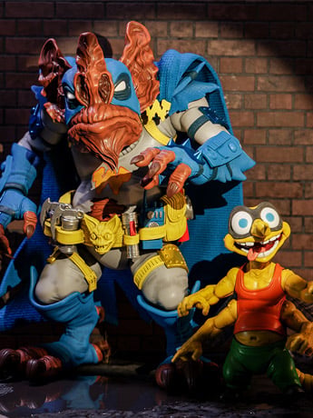 Teenage Mutant Ninja Turtles ULTIMATES! Wingnut & Screwloose Action Figure Set Gallery Image 2