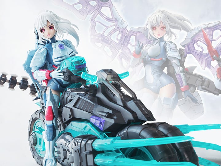 The Hunter's Poem HP-002 Angela and Motorcycle 1/12 Scale Model Kit Gallery Image 1