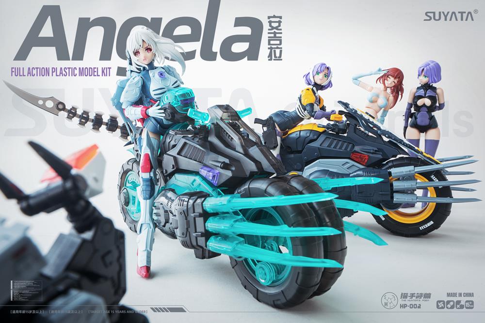 The Hunter's Poem HP-002 Angela and Motorcycle 1/12 Scale Model Kit Gallery Image 3