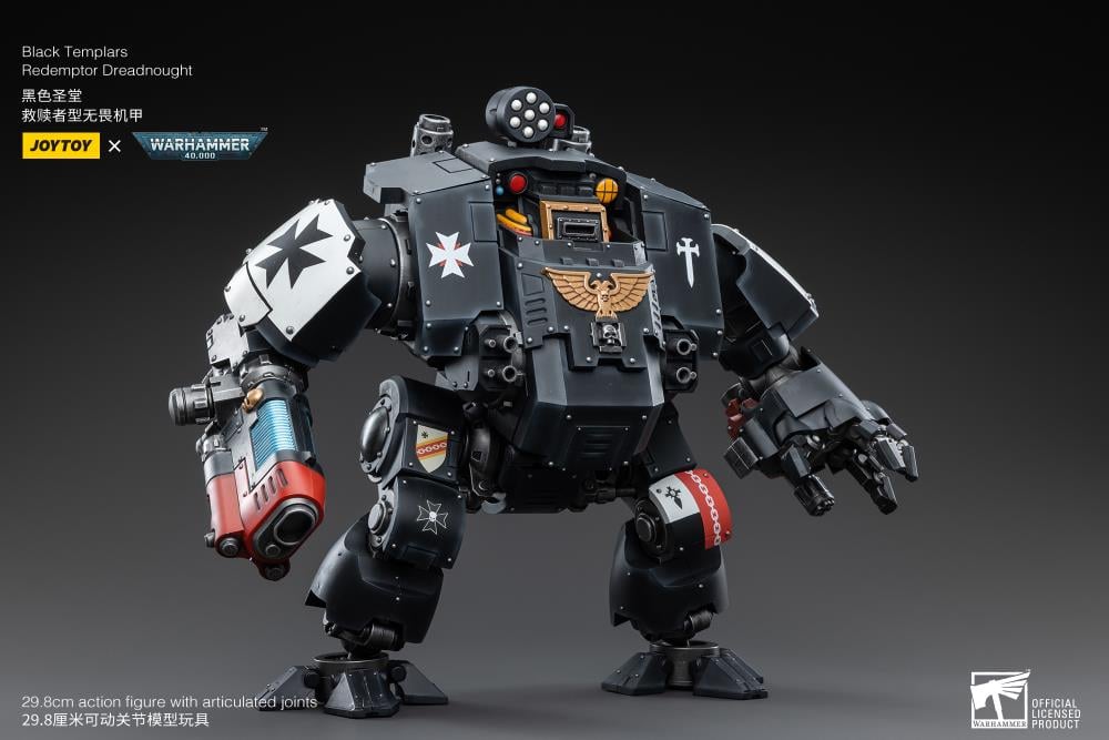 Warhammer 40K Black Templars Redemptor Dreadnought 1/18 Scale Action Figure Gallery Image 5