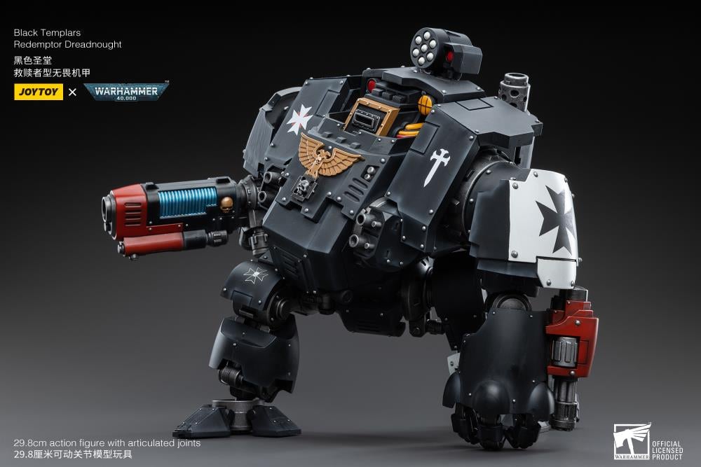 Warhammer 40K Black Templars Redemptor Dreadnought 1/18 Scale Action Figure Gallery Image 12