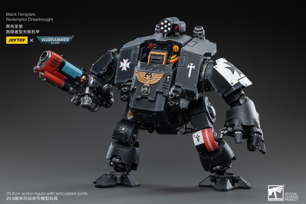 Warhammer 40K Black Templars Redemptor Dreadnought 1/18 Scale Action Figure Gallery Image 3
