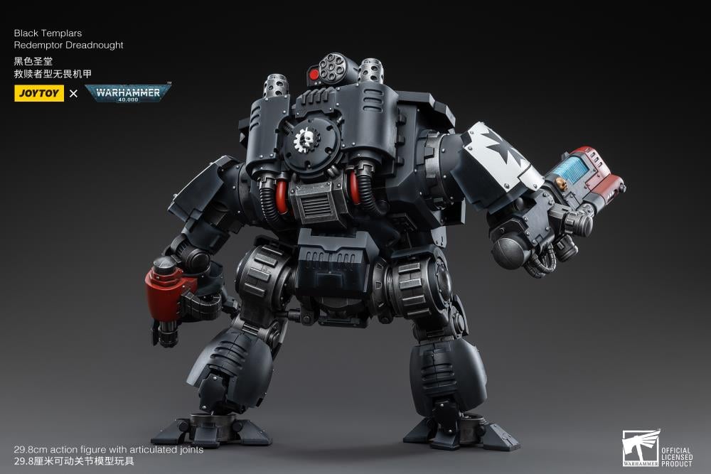 Warhammer 40K Black Templars Redemptor Dreadnought 1/18 Scale Action Figure Gallery Image 4