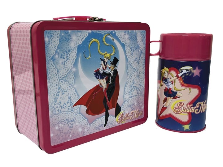 Sailor Moon Tin Titans Sailor Moon & Tuxedo Mask Lunch Box and Thermos PX Previews Exclusive Gallery Image 1