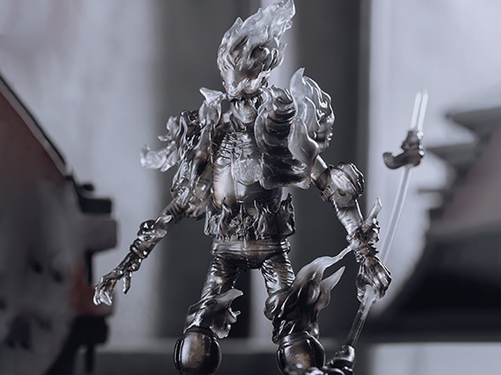 2000 AD Exquisite Mini Series Judge Fire (Black & White) 1:18 Scale PX Previews Exclusive Figure Gallery Image 1