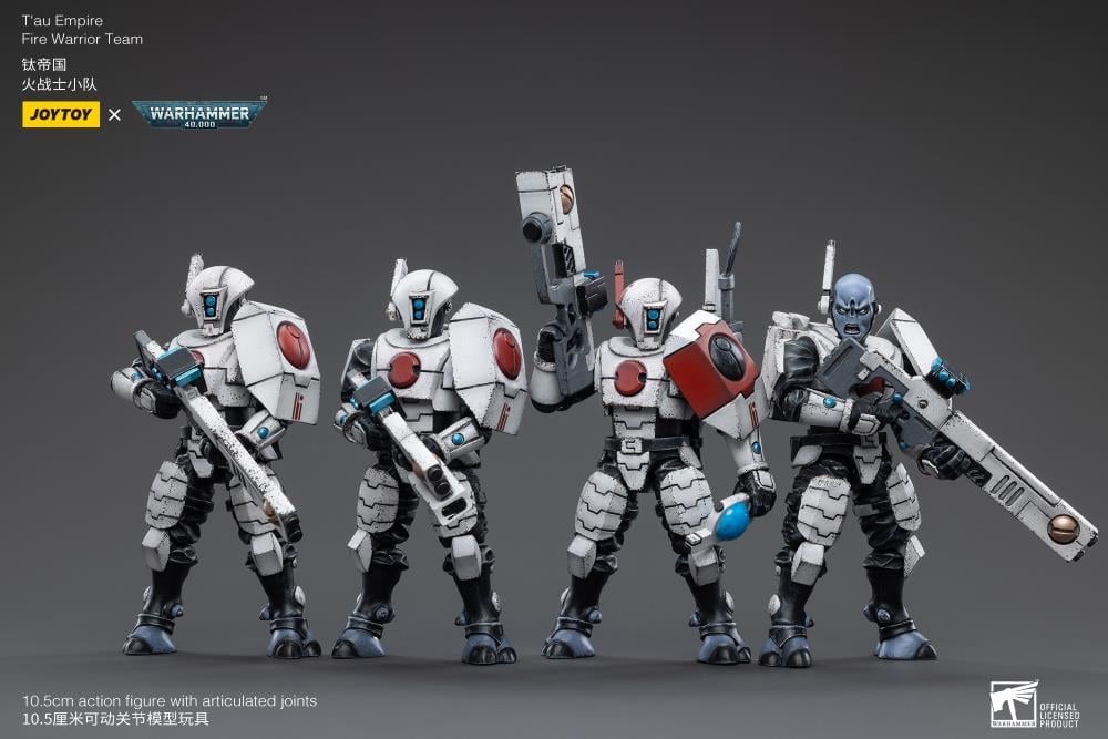 Warhammer 40K T'au Empire Fire Warrior 1/18 Scale Figure Set Gallery Image 3