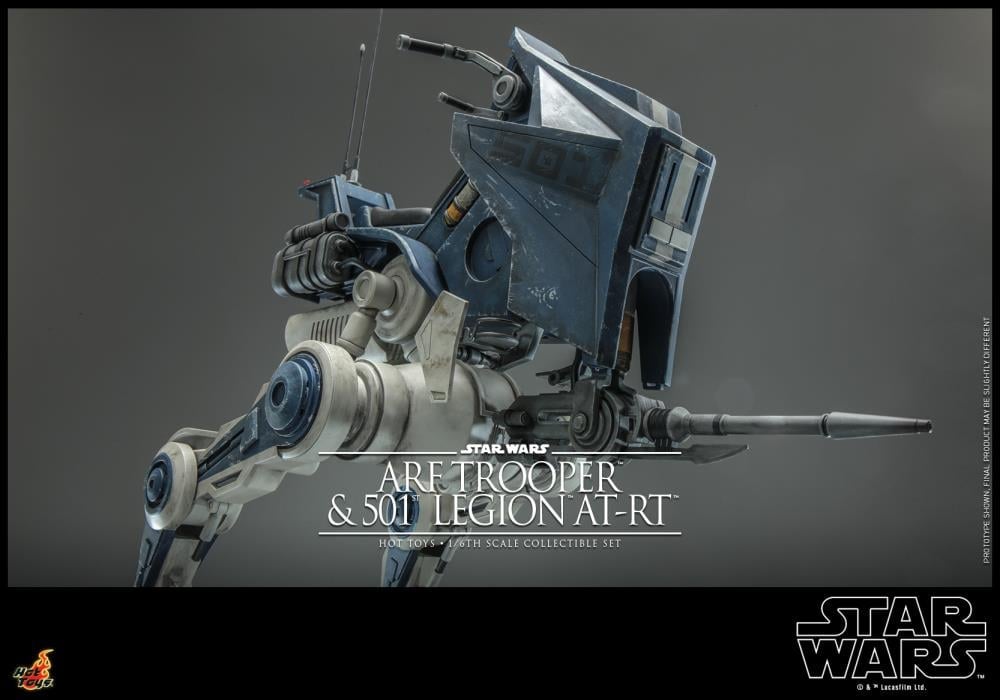 Star Wars: The Clone Wars TMS091 501st Legion ARF Trooper & AT-RT 1/6th Scale Collectible Figure Set Gallery Image 7