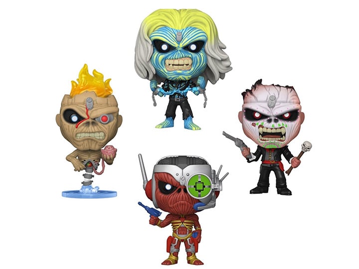 Pop! Rocks: Iron Maiden Eddie (Glow-in-the-Dark) AE Exclusive 4-Pack Gallery Image 1