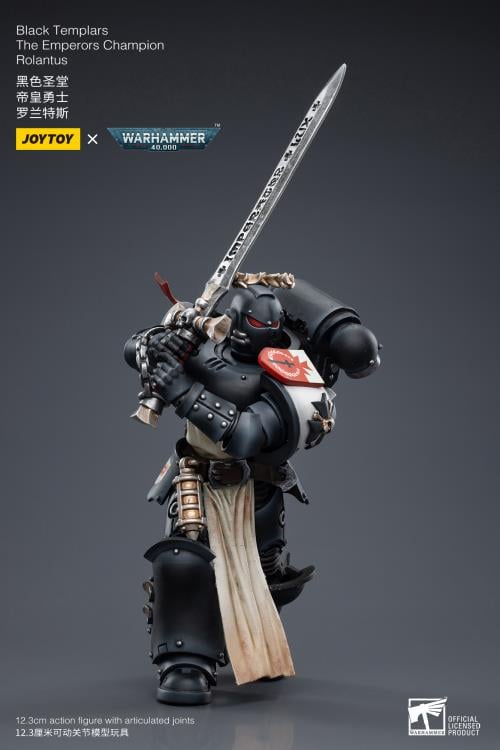 Warhammer 40K Black Templars The Emperor's Champion Rolantus 1/18 Scale Action Figure Gallery Image 7
