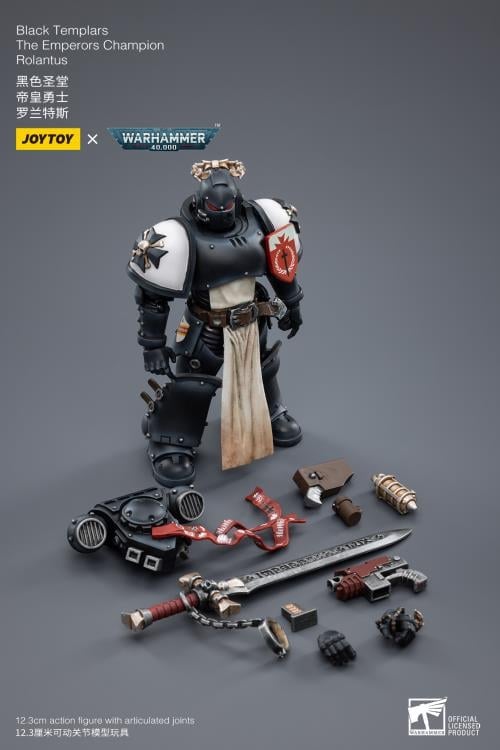 Warhammer 40K Black Templars The Emperor's Champion Rolantus 1/18 Scale Action Figure Gallery Image 11