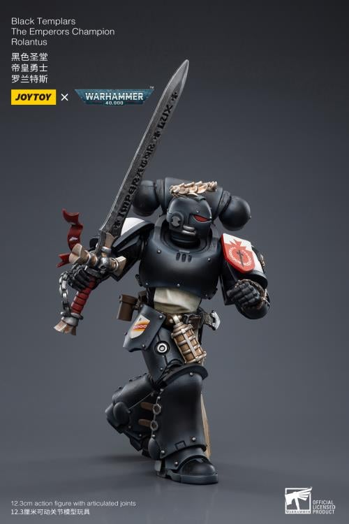 Warhammer 40K Black Templars The Emperor's Champion Rolantus 1/18 Scale Action Figure Gallery Image 10
