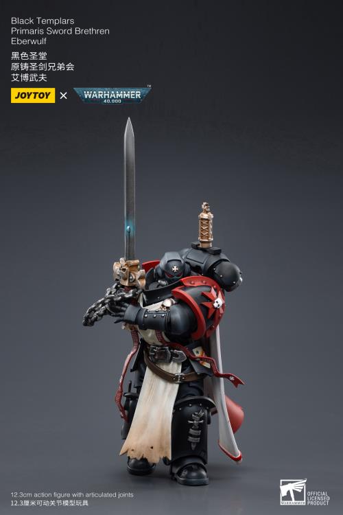 Warhammer 40K Black Templars Primaris Sword Brethren Eberwulf 1/18 Scale Figure Gallery Image 8