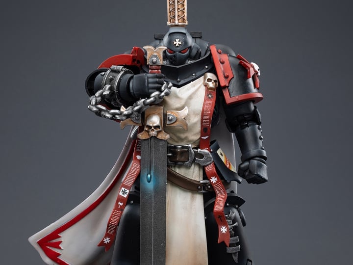 Warhammer 40K Black Templars Primaris Sword Brethren Eberwulf 1/18 Scale Figure Gallery Image 1