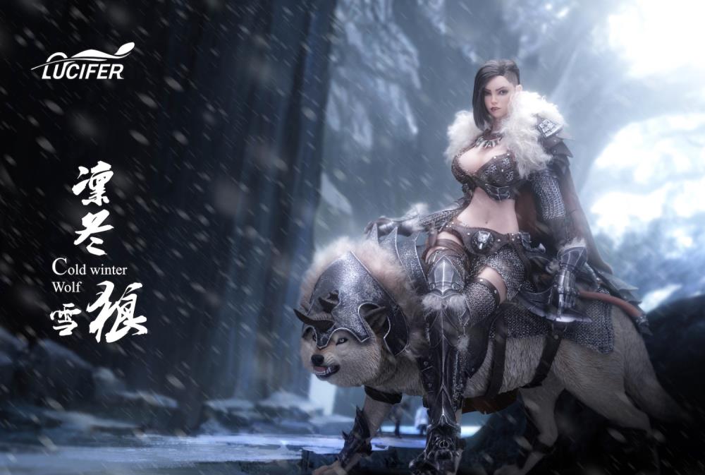Cold Winter Wolf Berserker and Lone Wolf 1/6 Scale Figure Set Gallery Image 4