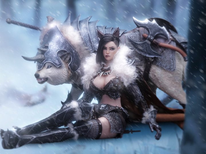 Cold Winter Wolf Berserker and Lone Wolf 1/6 Scale Figure Set Gallery Image 1