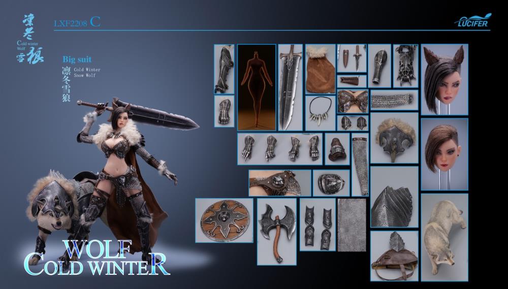 Cold Winter Wolf Berserker and Lone Wolf 1/6 Scale Figure Set Gallery Image 25