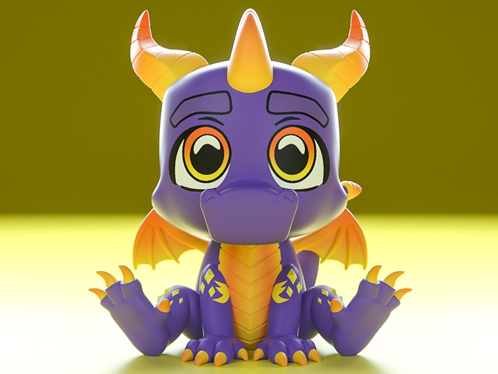 Spyro the Dragon TOOZ Superflame Spyro BBTS Exclusive Vinyl Figure Gallery Image 1
