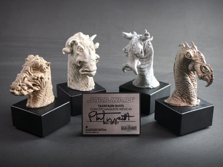 Star Wars: The Empire Strikes Back Tauntaun Concept Set of 4 Limited Edition Maquette Bust Replicas (Signature Edition) Gallery Image 1