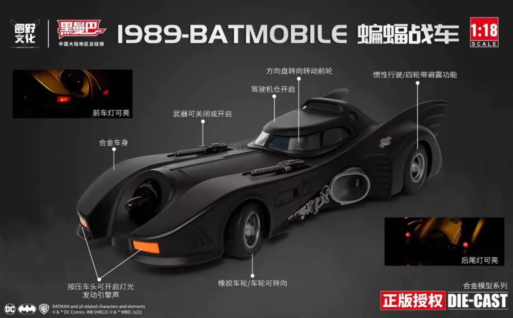 Batman (1989) 1/18 Scale Die-cast Batmobile Gallery Image 4