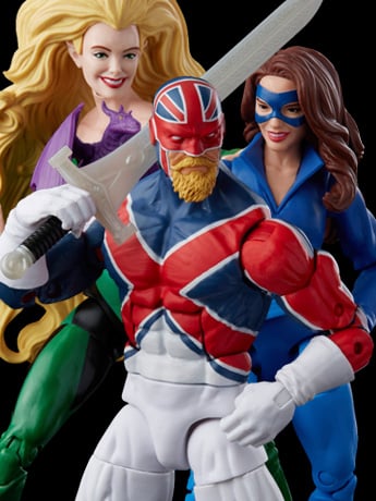X-Men Marvel Legends Excalibur Action Figure Three-Pack Gallery Image 2