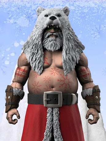 Naughty or Nice Collection Deluxe Barbarian Santa BBTS Exclusive Figure Gallery Image 2