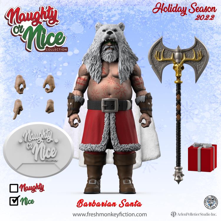 Naughty or Nice Collection Deluxe Barbarian Santa BBTS Exclusive Figure Gallery Image 3