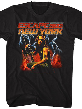 Escape From New York Flames and Lightning T-Shirt Gallery Image 2
