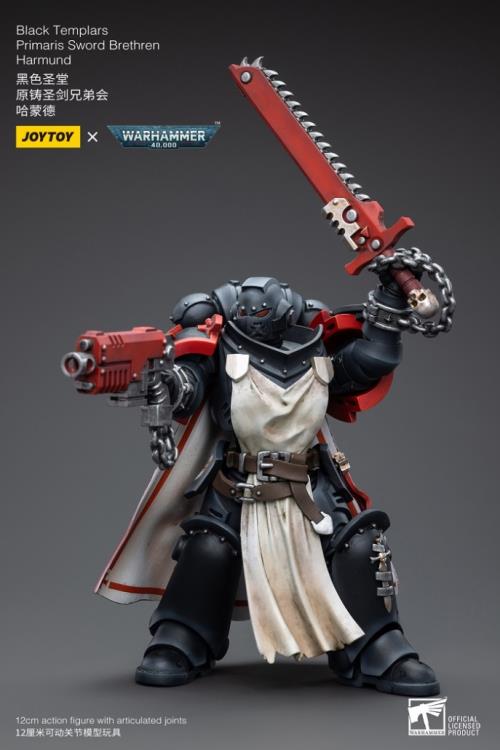 Warhammer 40K Black Templars Primaris Sword Brethren Harmund 1/18 Scale Figure Gallery Image 7