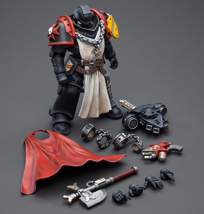 Warhammer 40K Black Templars Primaris Sword Brethren Granbertus 1/18 Scale Figure Gallery Image 8