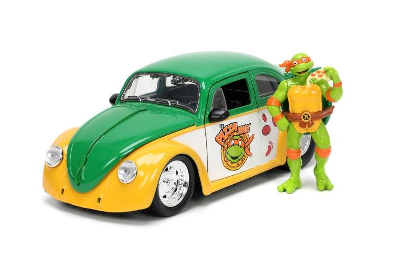 Teenage Mutant Ninja Turtles Hollywood Rides Die-Cast Michelangelo & 1/24 Scale 1959 VW Drag Beetle Gallery Image 4