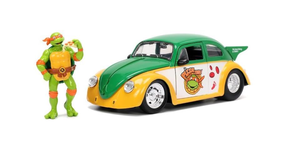 Teenage Mutant Ninja Turtles Hollywood Rides Die-Cast Michelangelo & 1/24 Scale 1959 VW Drag Beetle Gallery Image 3
