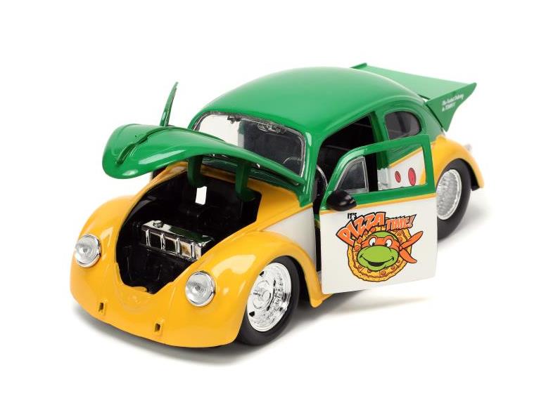 Teenage Mutant Ninja Turtles Hollywood Rides Die-Cast Michelangelo & 1/24 Scale 1959 VW Drag Beetle Gallery Image 13