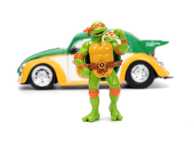 Teenage Mutant Ninja Turtles Hollywood Rides Die-Cast Michelangelo & 1/24 Scale 1959 VW Drag Beetle Gallery Image 5