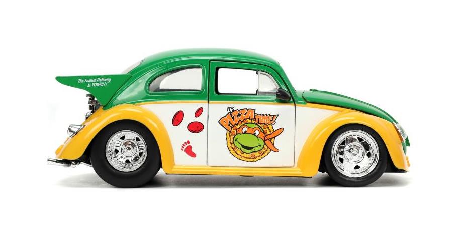 Teenage Mutant Ninja Turtles Hollywood Rides Die-Cast Michelangelo & 1/24 Scale 1959 VW Drag Beetle Gallery Image 8