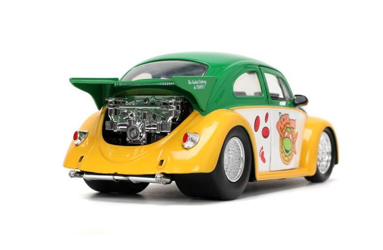 Teenage Mutant Ninja Turtles Hollywood Rides Die-Cast Michelangelo & 1/24 Scale 1959 VW Drag Beetle Gallery Image 12