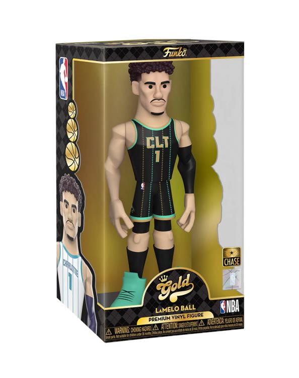 NBA: Charlotte Hornets Gold LaMelo Ball 12-Inch Premium Vinyl Figure (Chase) Gallery Image 4