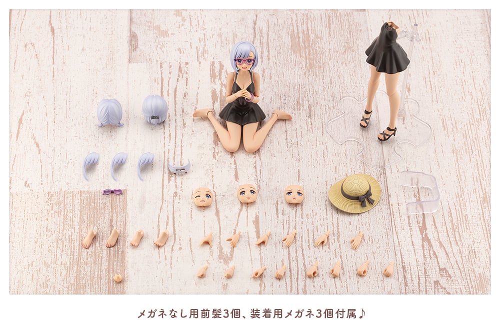 Sousai Shoujo Teien High School Takanashi Koyomi (Dreaming Style Black Swan Swimsuit) 1/10 Scale Model Kit Gallery Image 15