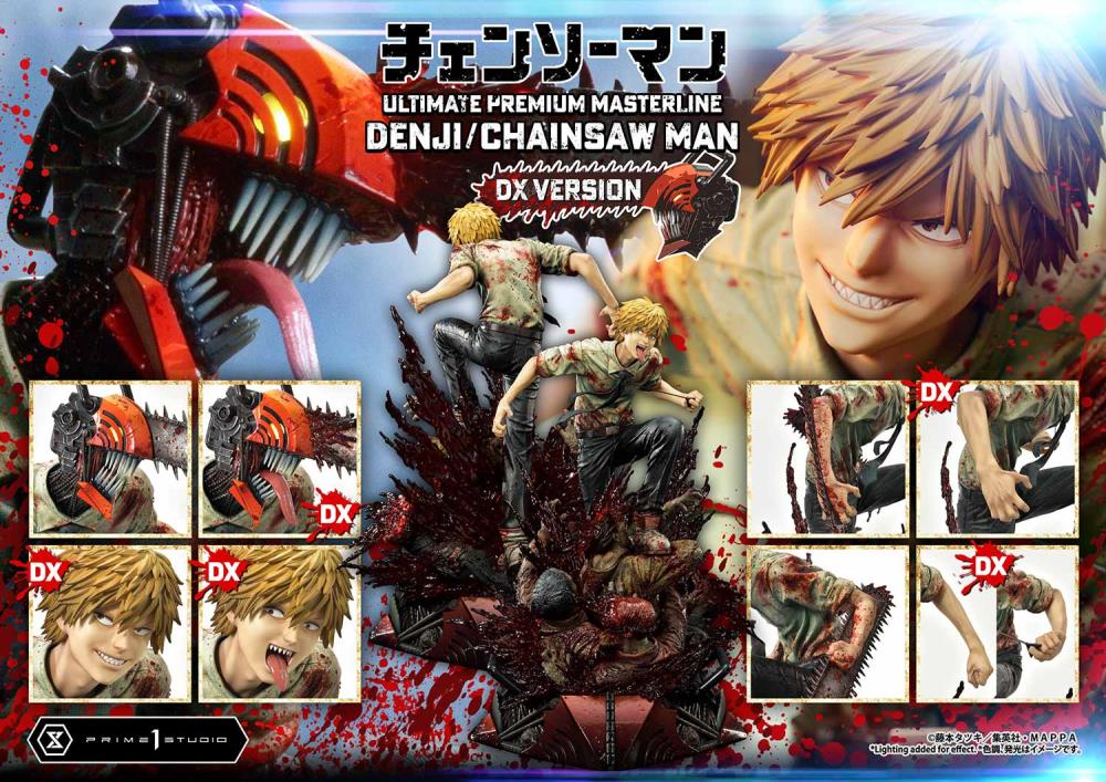 Chainsaw Man Ultimate Premium Masterline Chainsaw Man/Denji (DX Ver.) 1/4 Scale Statue Gallery Image 71