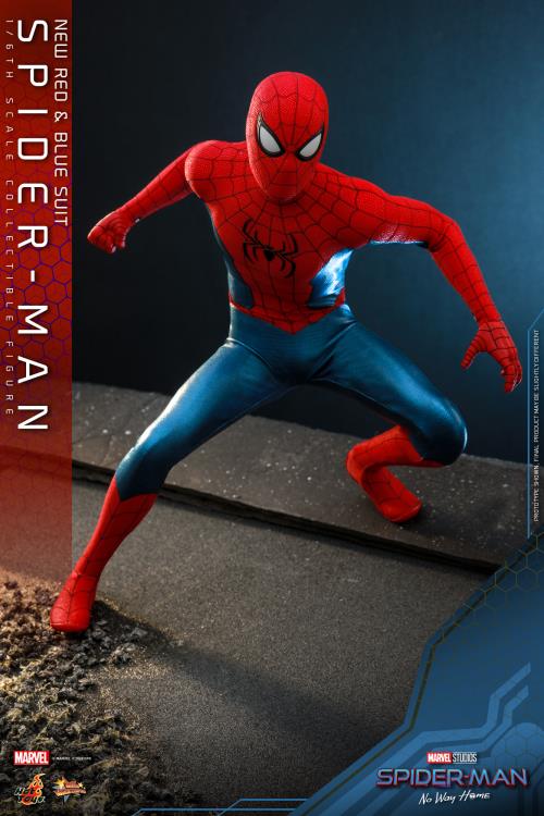 Spider-Man: No Way Home MMS679 Spider-Man (New Red and Blue Suit) 1/6th Scale Collectible Figure Gallery Image 7