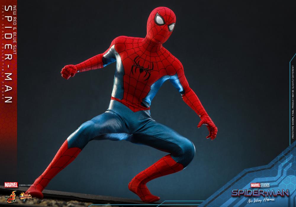 Spider-Man: No Way Home MMS679 Spider-Man (New Red and Blue Suit) 1/6th Scale Collectible Figure Gallery Image 8