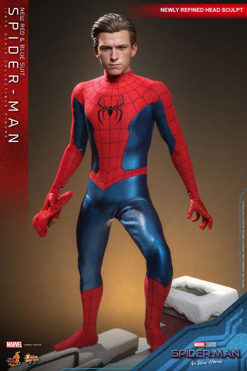 Spider-Man: No Way Home MMS679 Spider-Man (New Red and Blue Suit) 1/6th Scale Collectible Figure Gallery Image 11