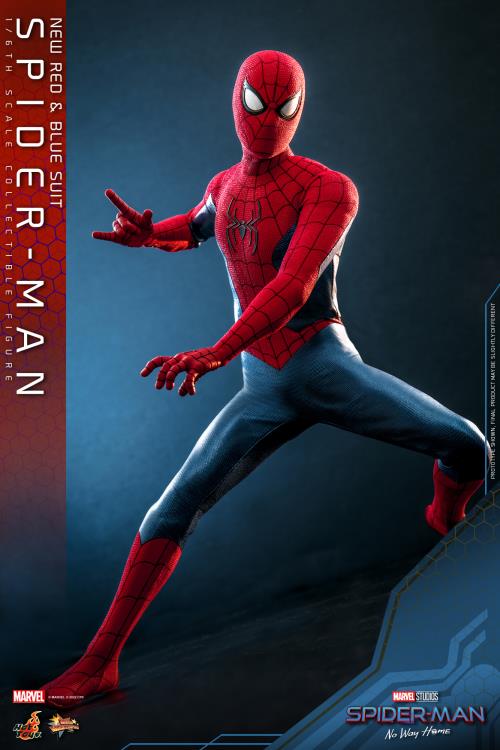 Spider-Man: No Way Home MMS679 Spider-Man (New Red and Blue Suit) 1/6th Scale Collectible Figure Gallery Image 5