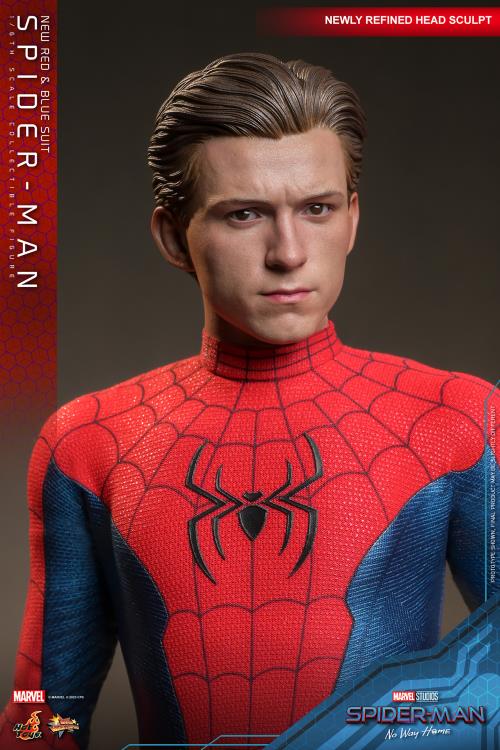 Spider-Man: No Way Home MMS679 Spider-Man (New Red and Blue Suit) 1/6th Scale Collectible Figure Gallery Image 13