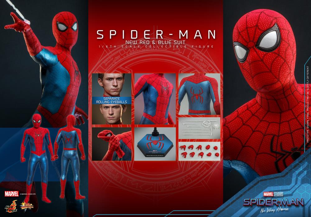 Spider-Man: No Way Home MMS679 Spider-Man (New Red and Blue Suit) 1/6th Scale Collectible Figure Gallery Image 15
