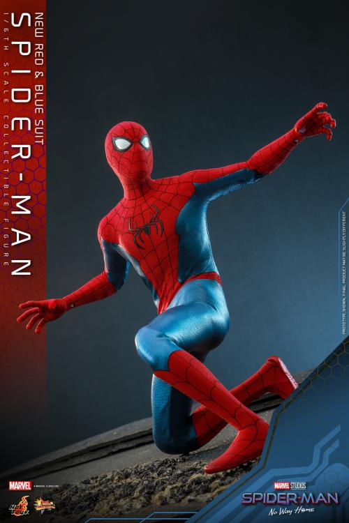 Spider-Man: No Way Home MMS679 Spider-Man (New Red and Blue Suit) 1/6th Scale Collectible Figure Gallery Image 6